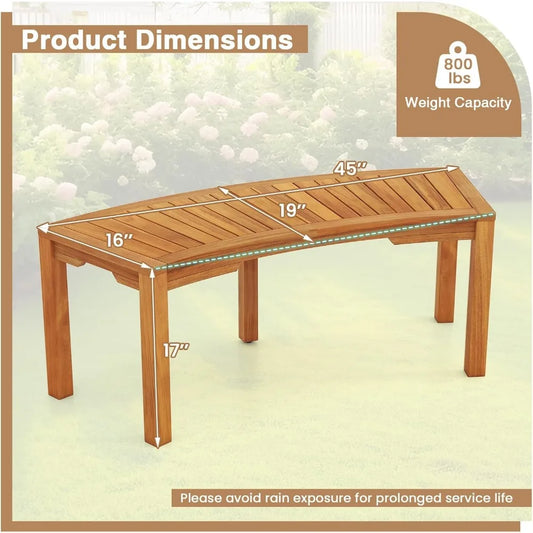 Moccha Outdoor Curved Fire Pit Bench
