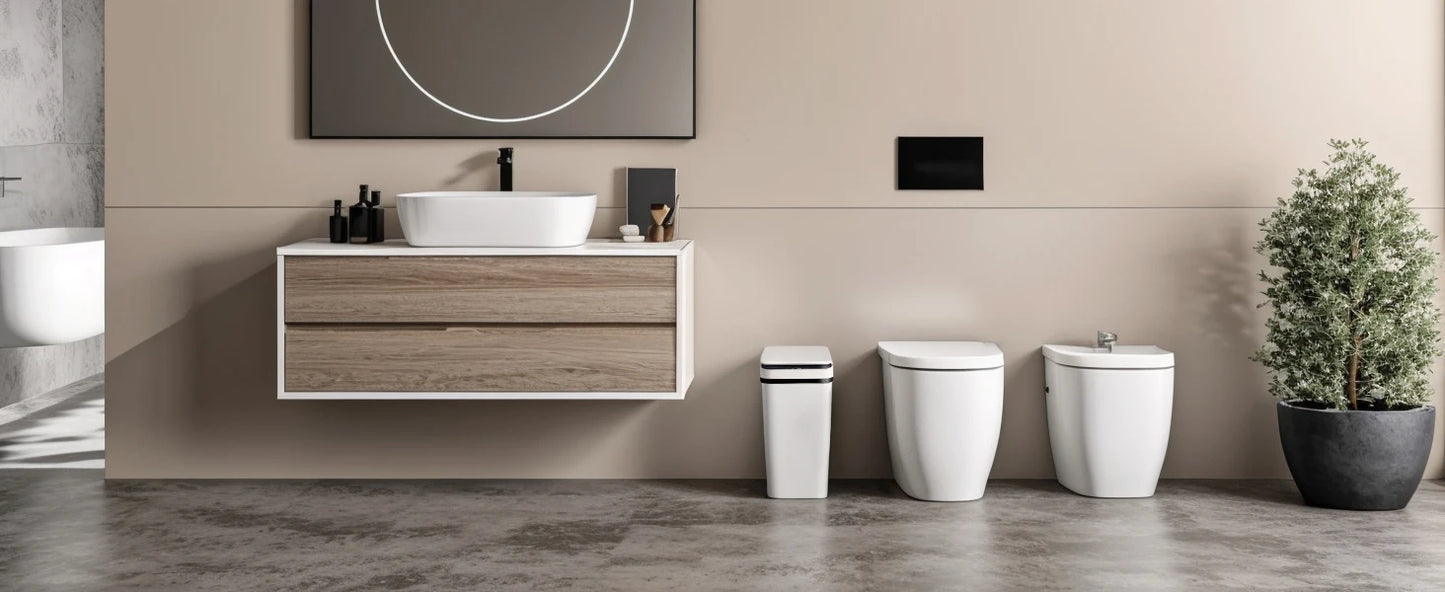 2 Pack 12L Automatic Trash Cans with Touchless Motion Sensor Slim with Lid