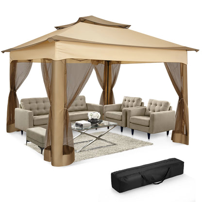 11x11ft Pop Up Gazebo with Mosquito Netting & Carry Bag