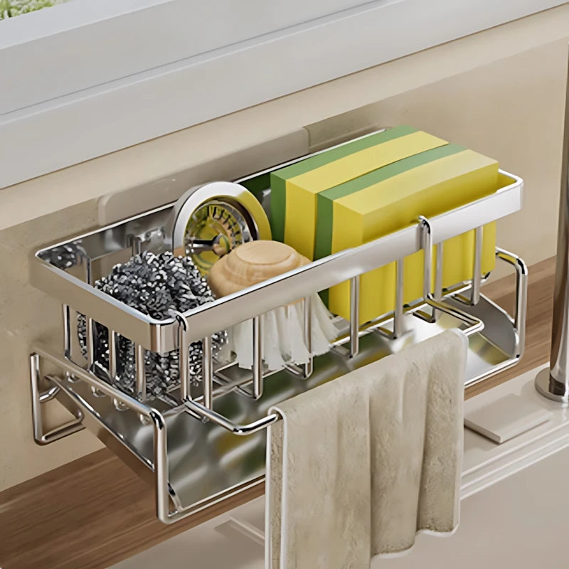 Over the Sink Kitchen Organizer - Sponge Holder & Dry Rack