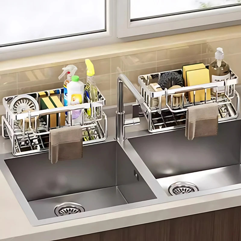 Over the Sink Kitchen Organizer - Sponge Holder & Dry Rack