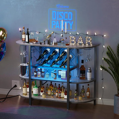 Metal Wine Racks with Bar Utensils and Glasses and Wine Bottle Holder