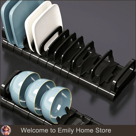 Kitchen Under Cabinet Adjustable Dish Rack