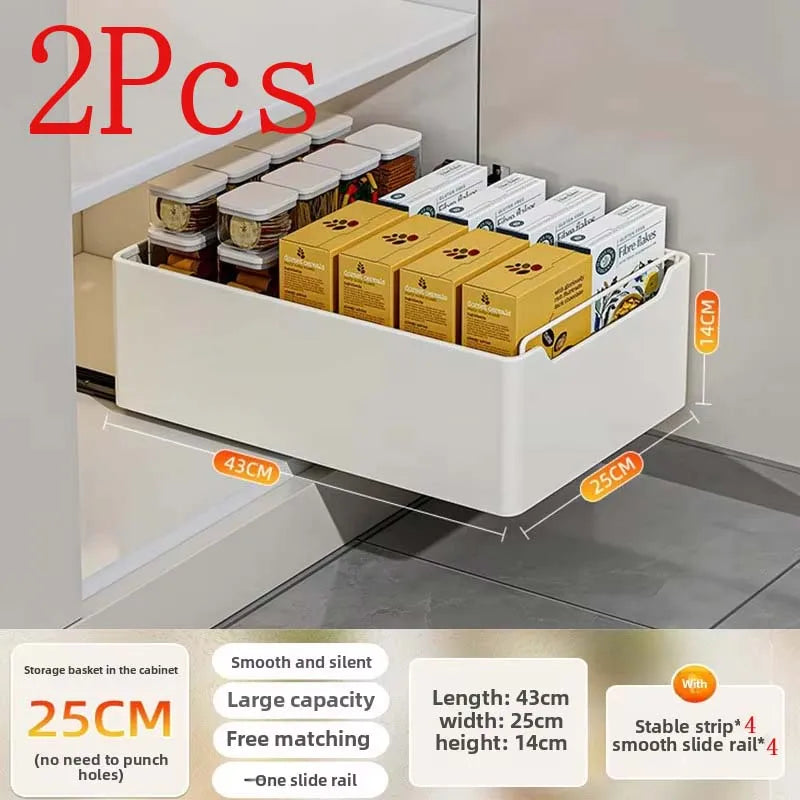 Pull-out Kitchen Drawer  Storage Tray