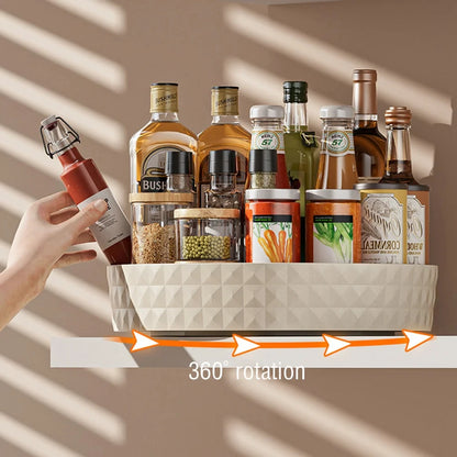 360 Degree Rotating Non Slip Cabinet Storage Rack