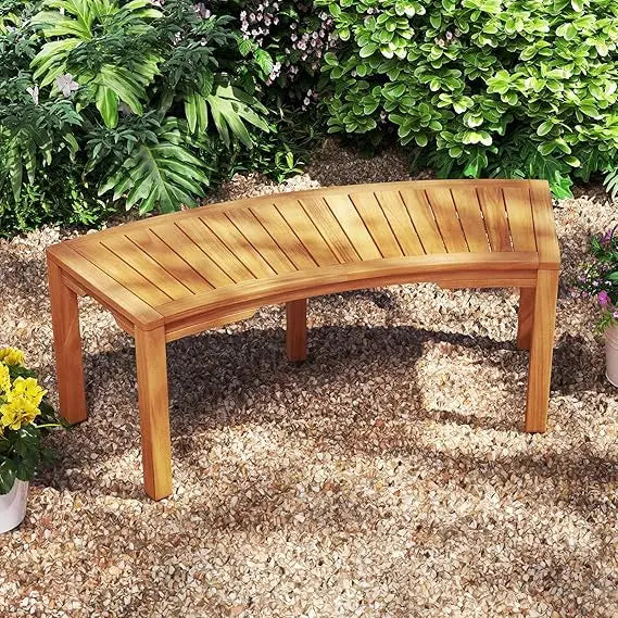 Moccha Outdoor Curved  Fire Pit Bench