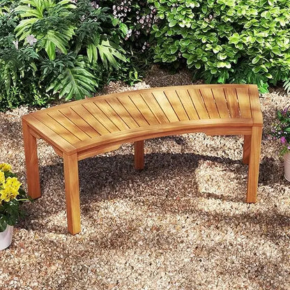 Moccha Outdoor Curved  Fire Pit Bench