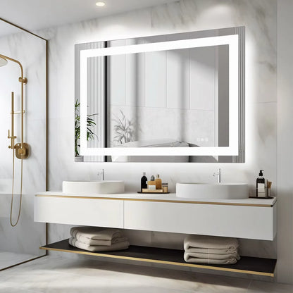 36"x 24"LED Bathroom Vanity Mirror,Tempered Glass with Front Light and Backlit