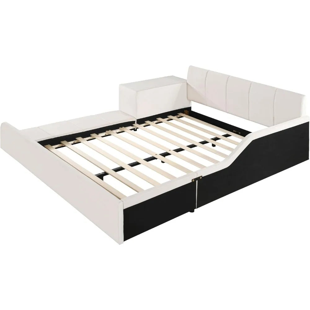 Full size



Full Size Upholstered Mother & Child Bed with Desk and Round Stool
