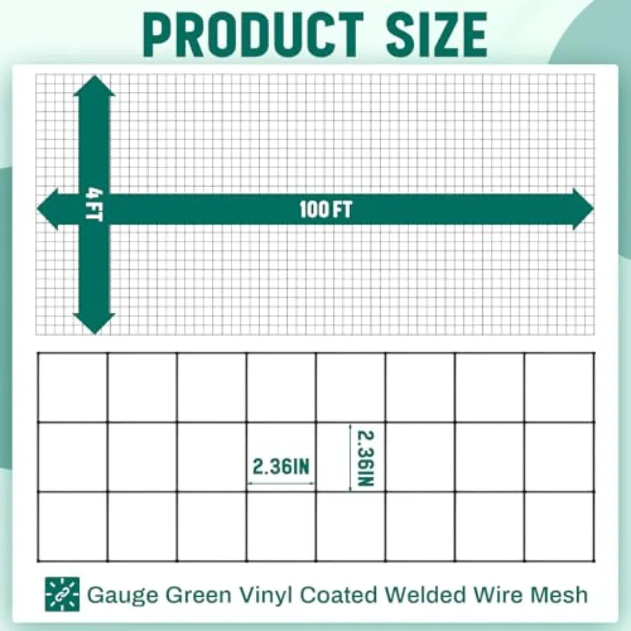 Heavy Duty Garden Fencing Roll for Chicken Dog Deer Cattle Animal Protection 16 Gauge Galvanized Welded Wire Fence with PV
