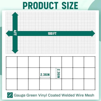 Heavy Duty Garden Fencing Roll for Chicken Dog Deer Cattle Animal Protection 16 Gauge Galvanized Welded Wire Fence with PV