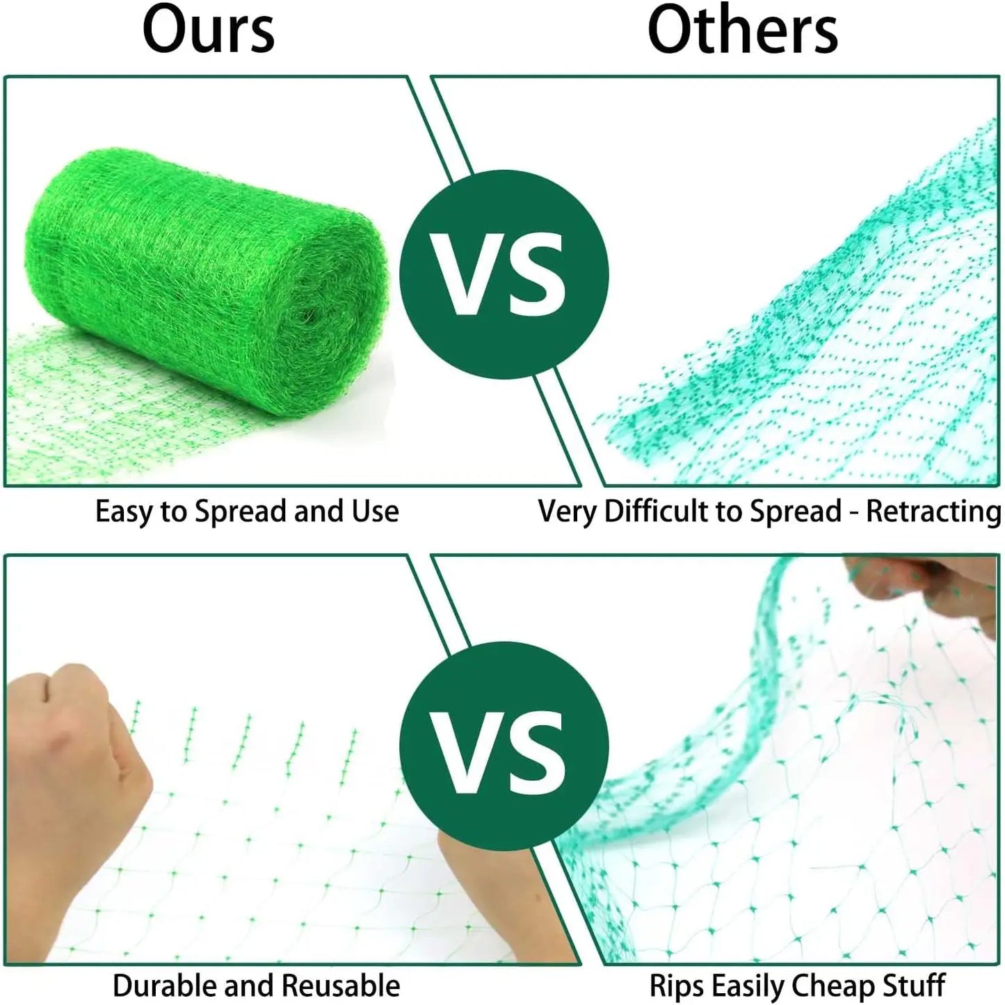 7x100 FT Garden Bird Netting,