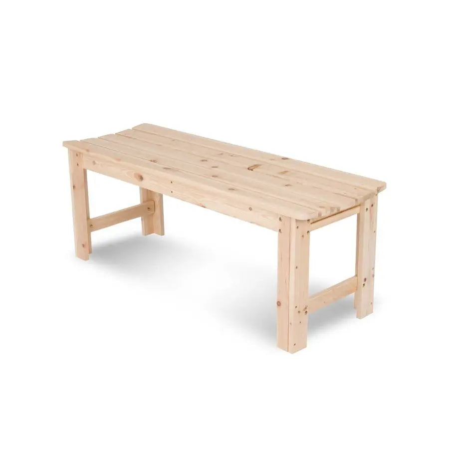 4 Ft Outdoor Natural Wooden Garden Bench