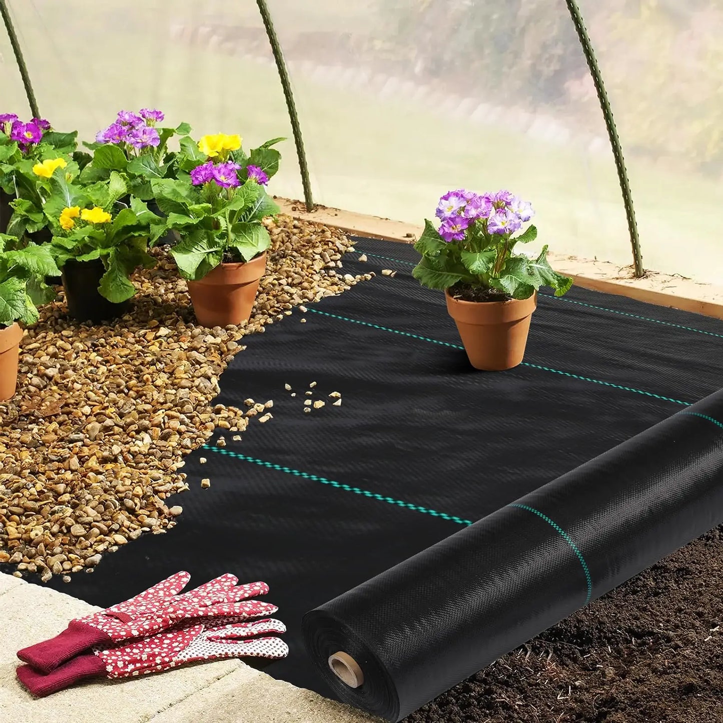 3/4/6*300/600FT  Heavy Duty Weed Barrier Landscape Fabric,