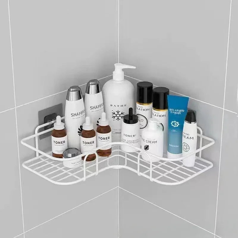 Wall Mounted Corner Bathroom Storage Shelf