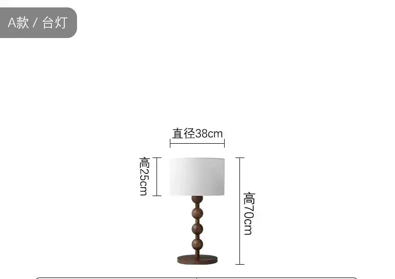 Vintage Floor Lamp Led Fabric & Wood Vertical Light