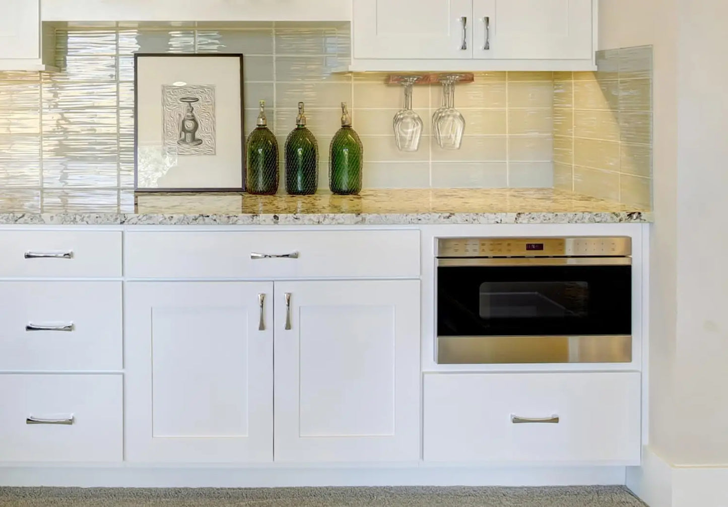 Under Cabinet Wooden Wine Glass Holder Rack,