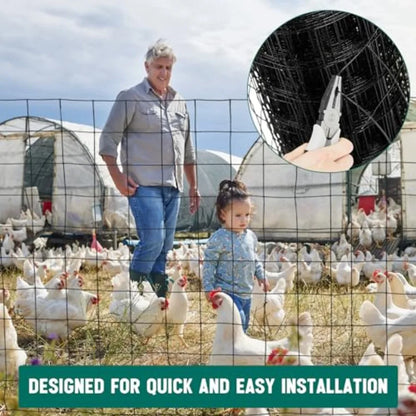 Heavy Duty Garden Fencing Roll for Chicken Dog Deer Cattle Animal Protection 16 Gauge Galvanized Welded Wire Fence with PV