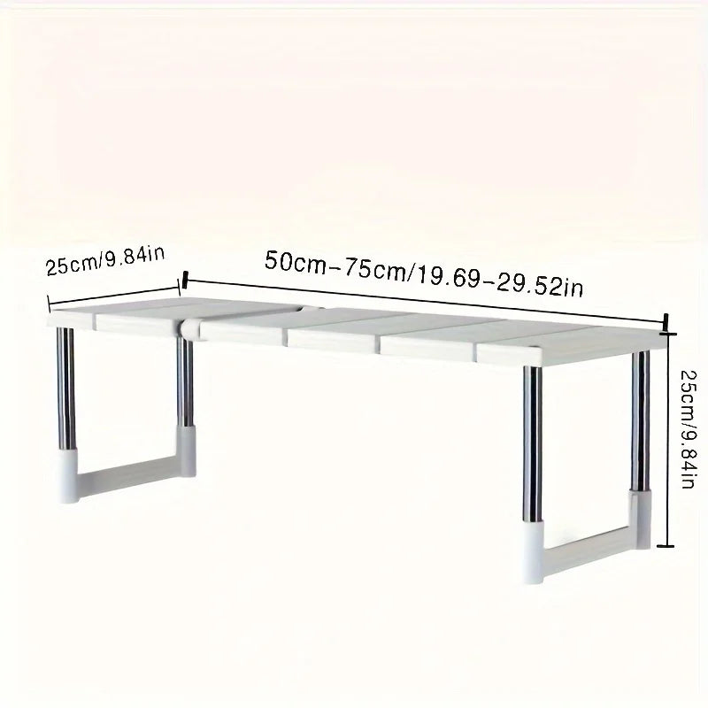 Adjustable Under Sink Storage Rack,Expandable Kitchen & Bathroom Cabinet Organizer,