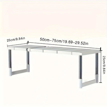 Adjustable Under Sink Storage Rack,Expandable Kitchen & Bathroom Cabinet Organizer,