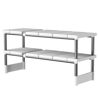 Adjustable Under Sink Storage Rack,Expandable Kitchen & Bathroom Cabinet Organizer,