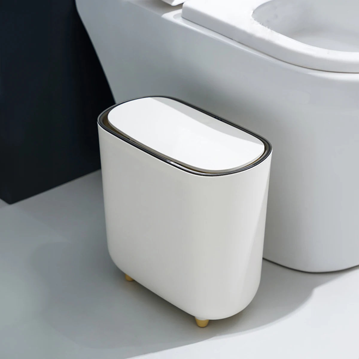 Narrow Trash Can  for Home, Office or Small Spaces
