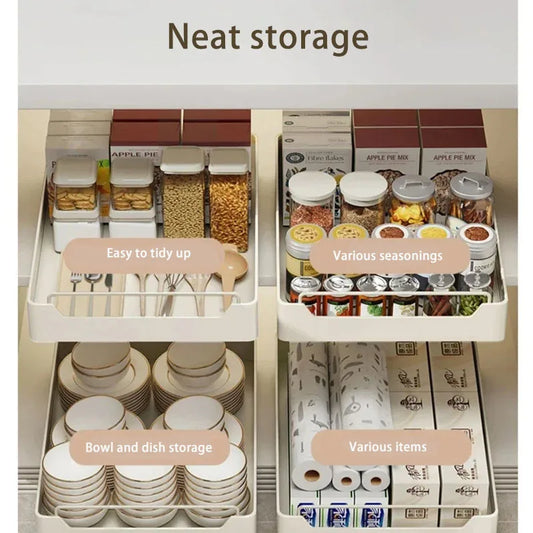 Pull-out Kitchen Drawer  Storage Tray