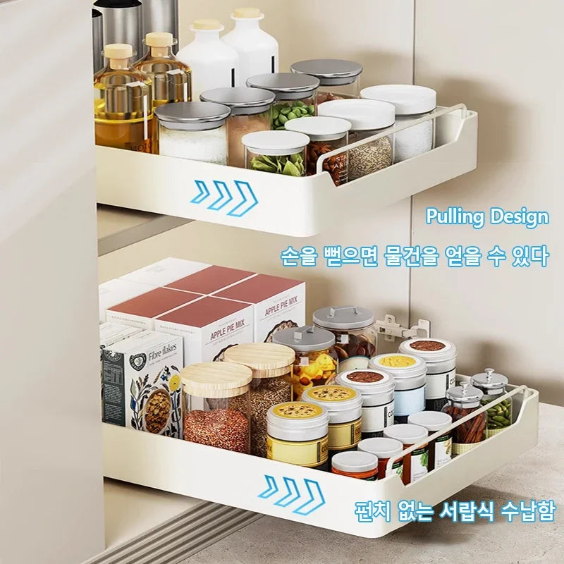 Pull-out Kitchen Drawer  Storage Tray