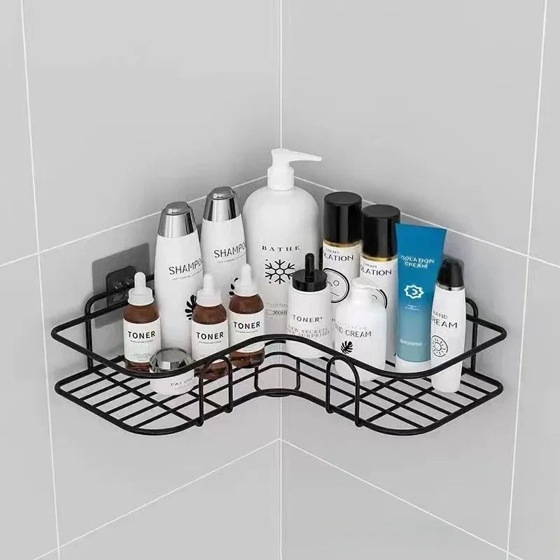 Wall Mounted Corner Bathroom Storage Shelf