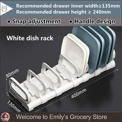 Kitchen Under Cabinet Adjustable Dish Rack