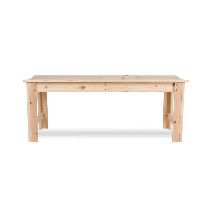 4 Ft Outdoor Natural Wooden Garden Bench