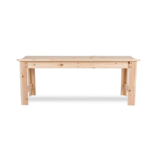 4 Ft Outdoor Natural Wooden Garden Bench