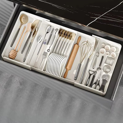 1pc Retractable Kitchen Drawer Storage Box