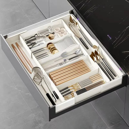 1pc Retractable Kitchen Drawer Storage Box