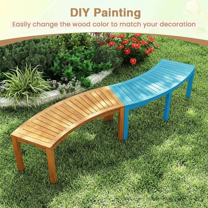 Moccha Outdoor Curved  Fire Pit Bench