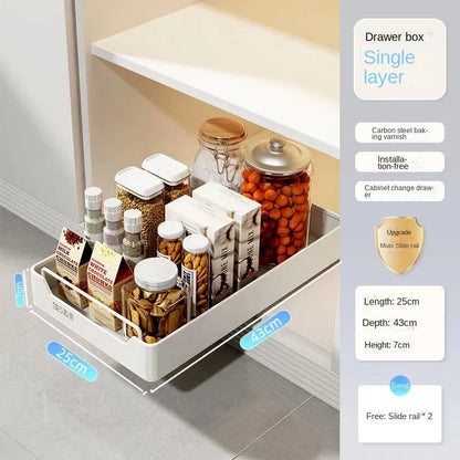 Pull-out Kitchen Drawer  Storage Tray