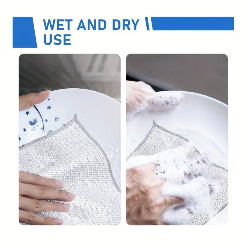 Metal Steel Wire Kitchen Dish Towels, or Pot Washdishing Cloths