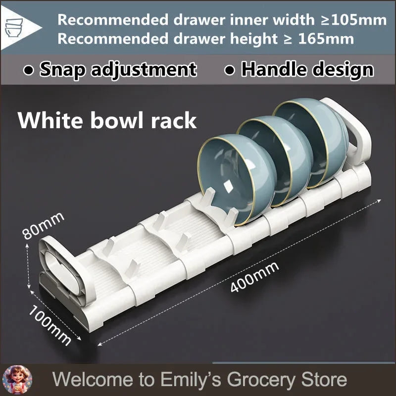 Kitchen Under Cabinet Adjustable Dish Rack