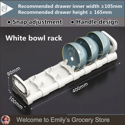 Kitchen Under Cabinet Adjustable Dish Rack