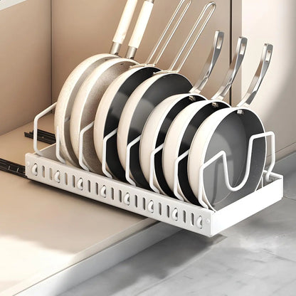 Pull Out Pots & Pans Organizer for Under Cabinet