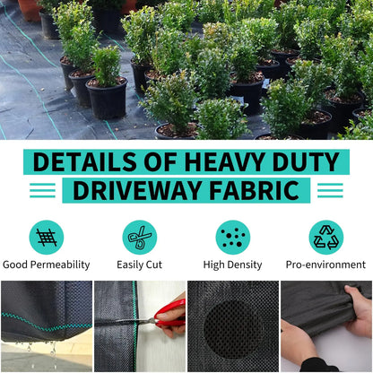 3/4/6*300/600FT  Heavy Duty Weed Barrier Landscape Fabric,