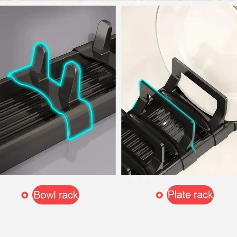 Kitchen Under Cabinet Adjustable Dish Rack