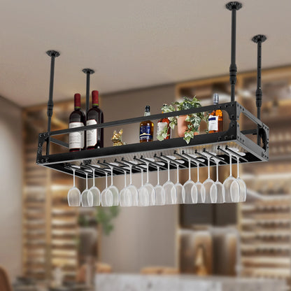 Metal Ceiling Mounted  Wine Goblet Rack