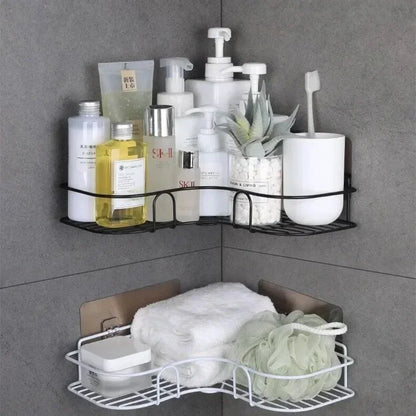 Wall Mounted Corner Bathroom Storage Shelf