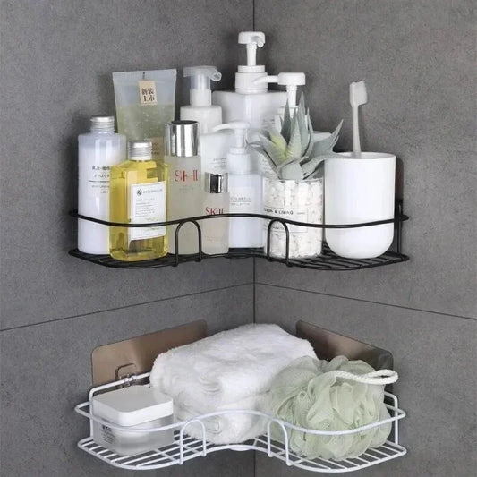 Wall Mounted Corner Bathroom Storage Shelf