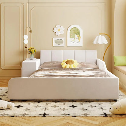 Full size



Full Size Upholstered Mother & Child Bed with Desk and Round Stool