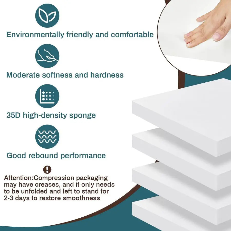 4 Pack 2 x 24 x 24 Upholstery High Density Foam Cushion Seat Replacemen
