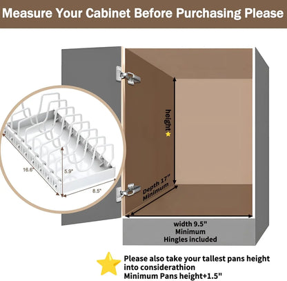 Pull Out Pots & Pans Organizer for Under Cabinet