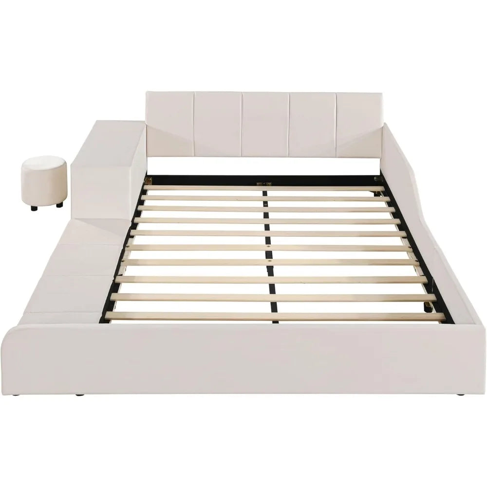 Full size



Full Size Upholstered Mother & Child Bed with Desk and Round Stool