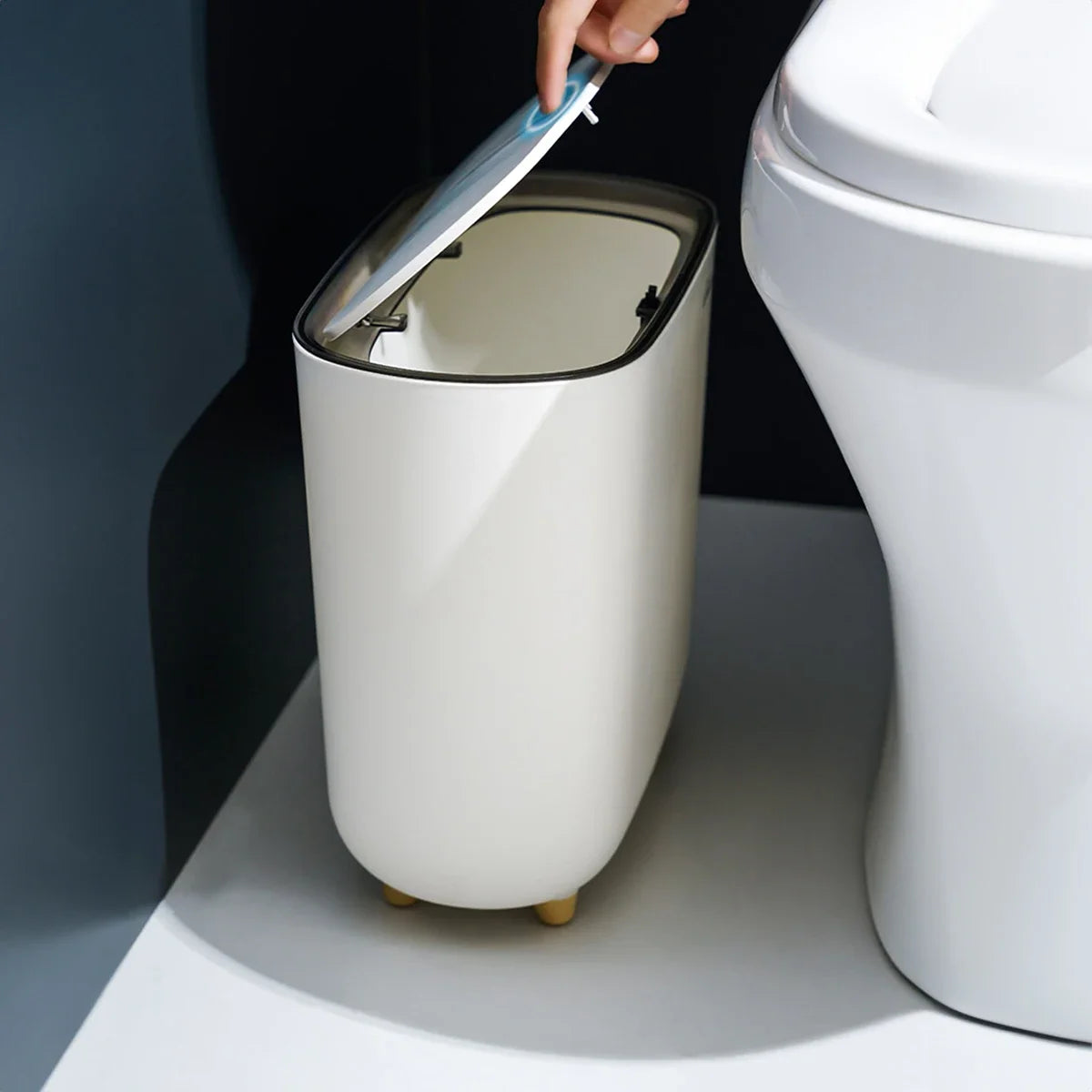 Narrow Trash Can  for Home, Office or Small Spaces